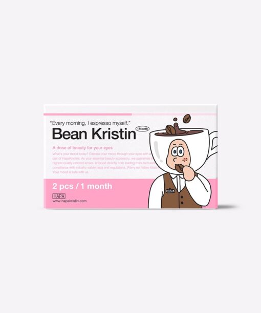 하파크리스틴 Bean Kristin 1개월용 컬러렌즈 Cold Brown (2개들이)